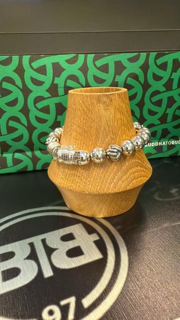 BUDDHA TO BUDDHA ARMBAND TYPE 188 SPIRIT BEAD SILVER €549,00, Ophalen of Verzenden, Nieuw, Zilver, Zilver