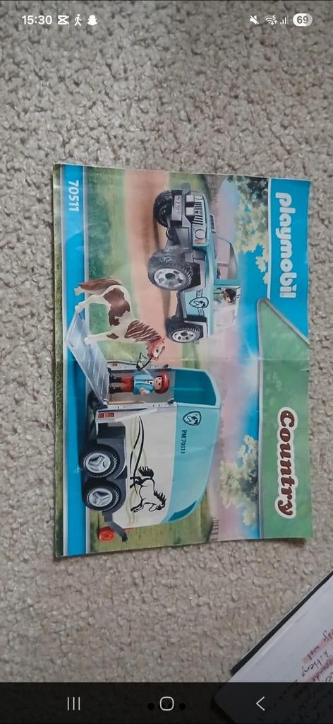 Playmobil Country; 70511 auto en paardentrailer, Ophalen of Verzenden, Zo goed als nieuw, Complete set