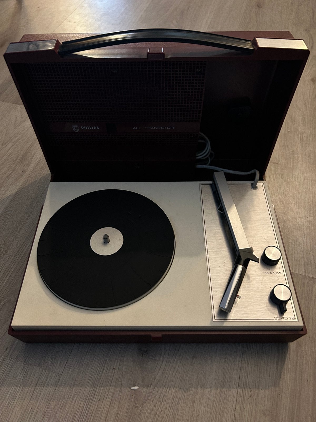Mooie vintage Philips All Transistor koffer platenspeler, Ophalen of Verzenden, Zo goed als nieuw, Philips