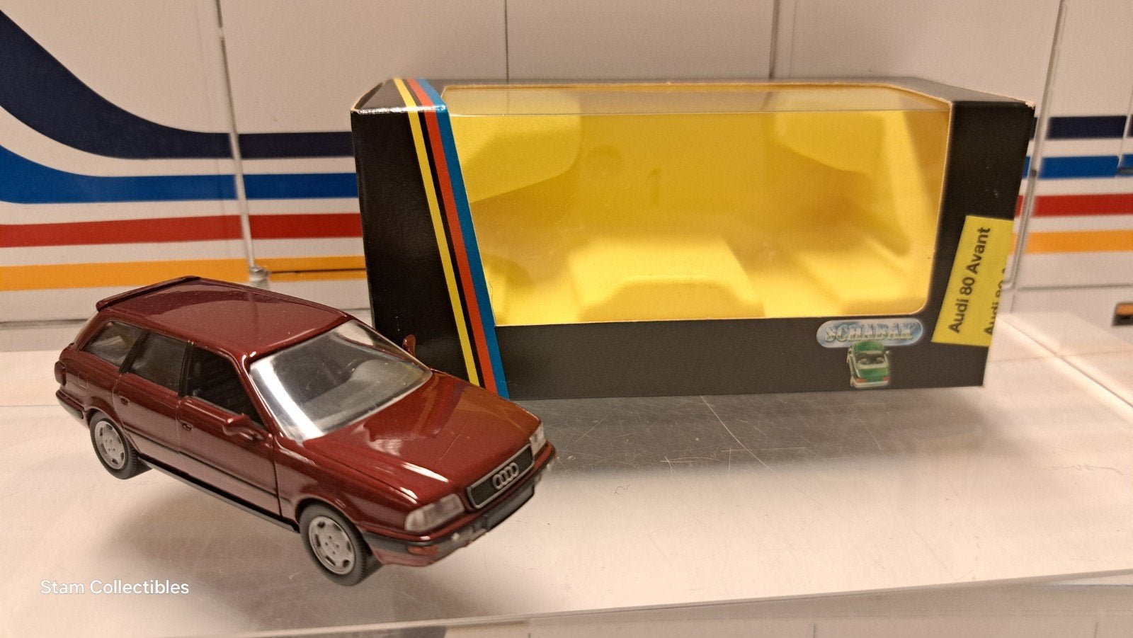 Schabak Audi 80 Avant Red Metallic, Hobby en Vrije tijd, Modelauto's | 1:43, Overige merken, Auto, Ophalen of Verzenden, Zo goed als nieuw