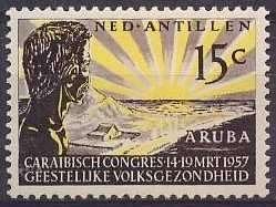 Ned-Antillen NVPH nr 261 ongebruikt Psychologie 1957, Ophalen of Verzenden, Postfris