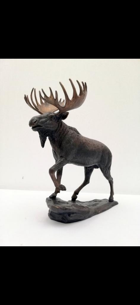 Bronzen eland, Ophalen of Verzenden, 20 - 50 cm, Beeld, Europa