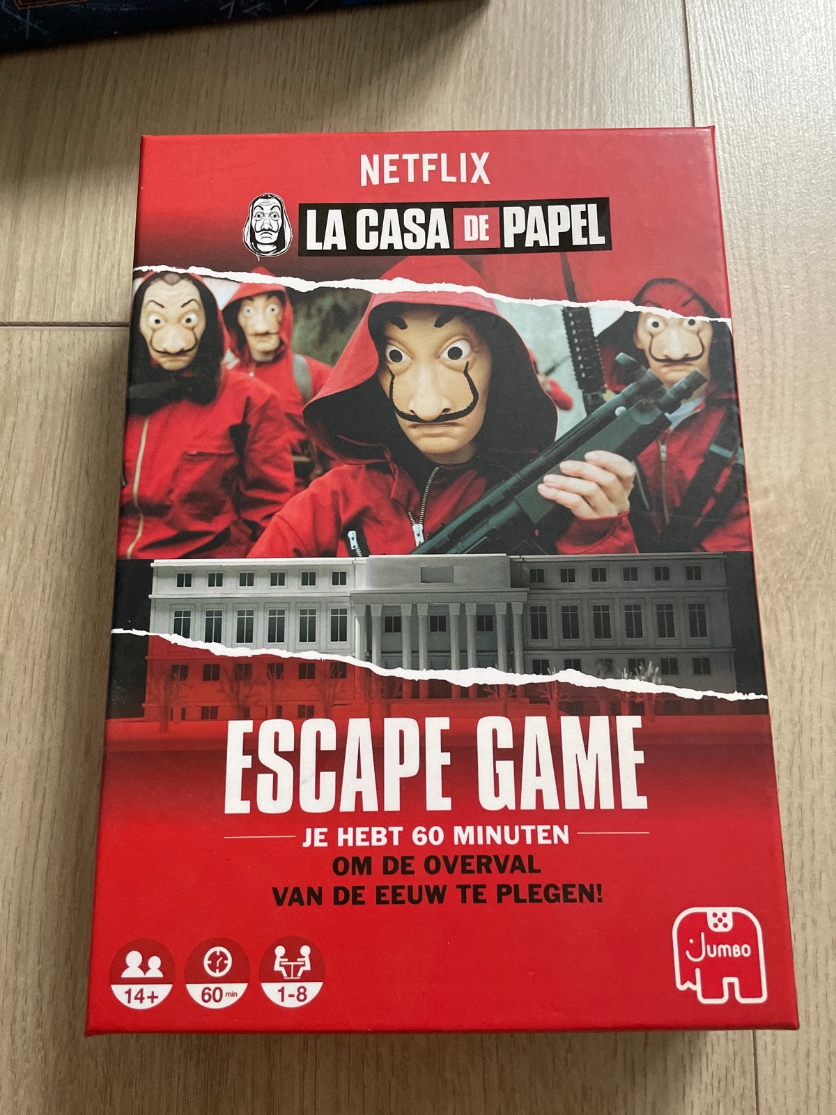 Netflix La Casa de Papel Escape Game Jumbo, Een of twee spelers, Ophalen of Verzenden, Zo goed als nieuw