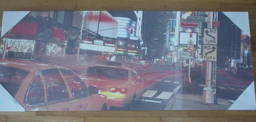 Schilderij op linnen New York, Minder dan 50 cm, Nieuw, Ophalen of Verzenden, Schilderij