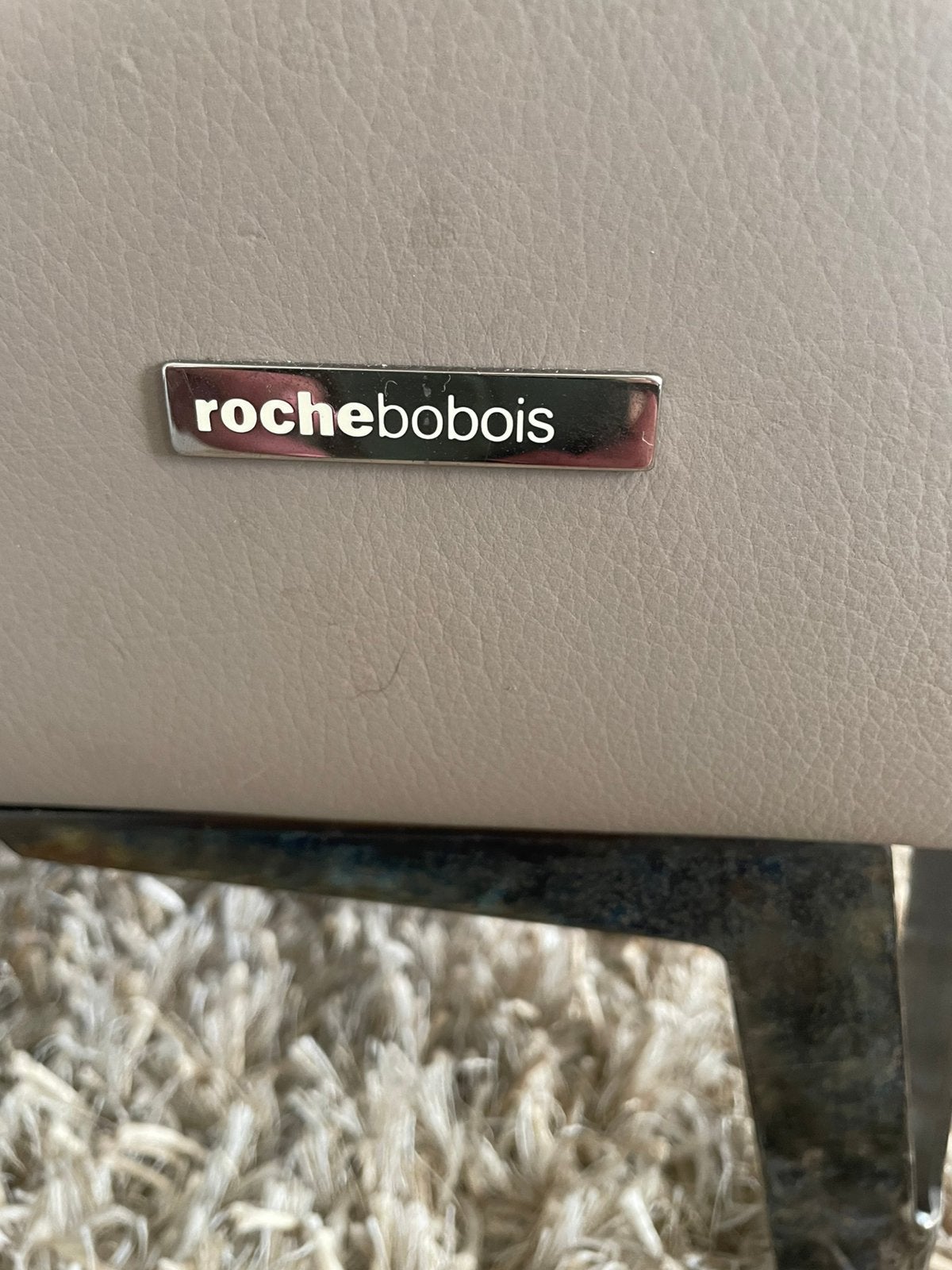 Loungebanken van RocheBobois - leer, Huis en Inrichting, Banken | Bankstellen, Ophalen, Gebruikt, 125 tot 150 cm, Overige maten