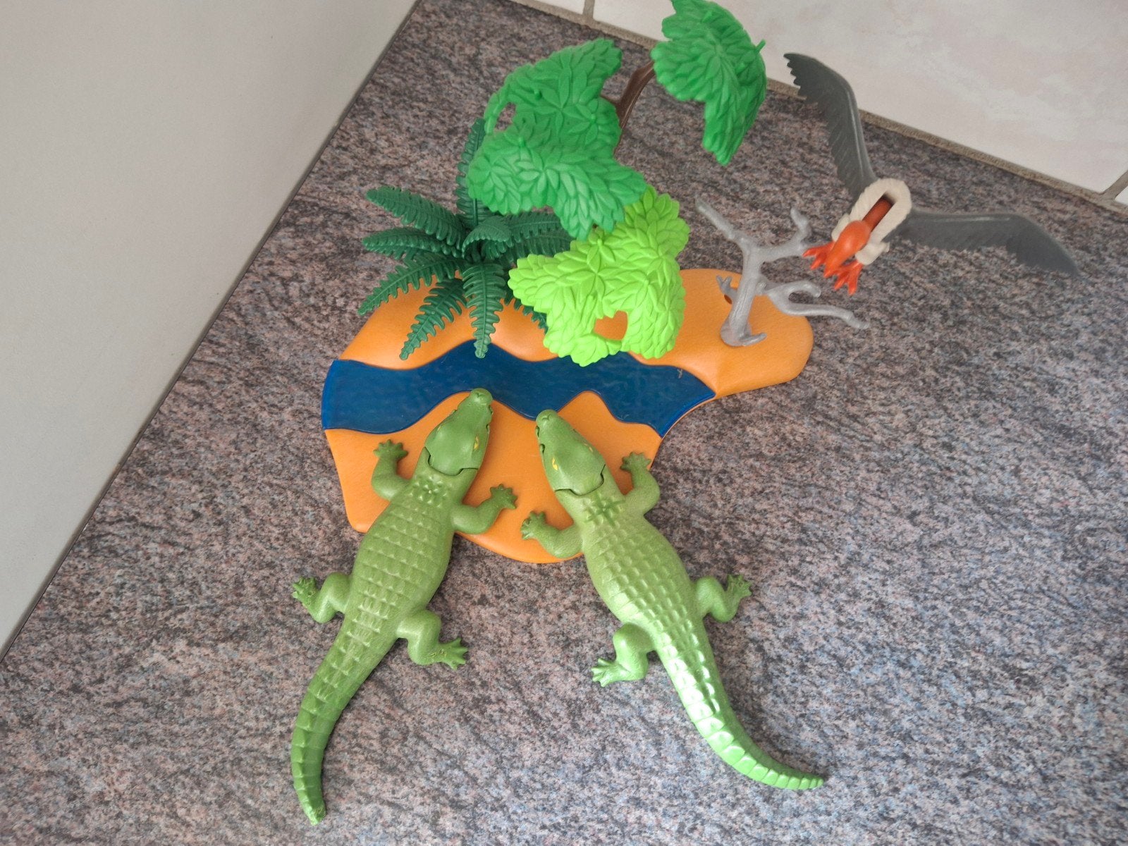 Playmobil krokodillen en gier met eiland, Kinderen en Baby's, Ophalen of Verzenden, Gebruikt