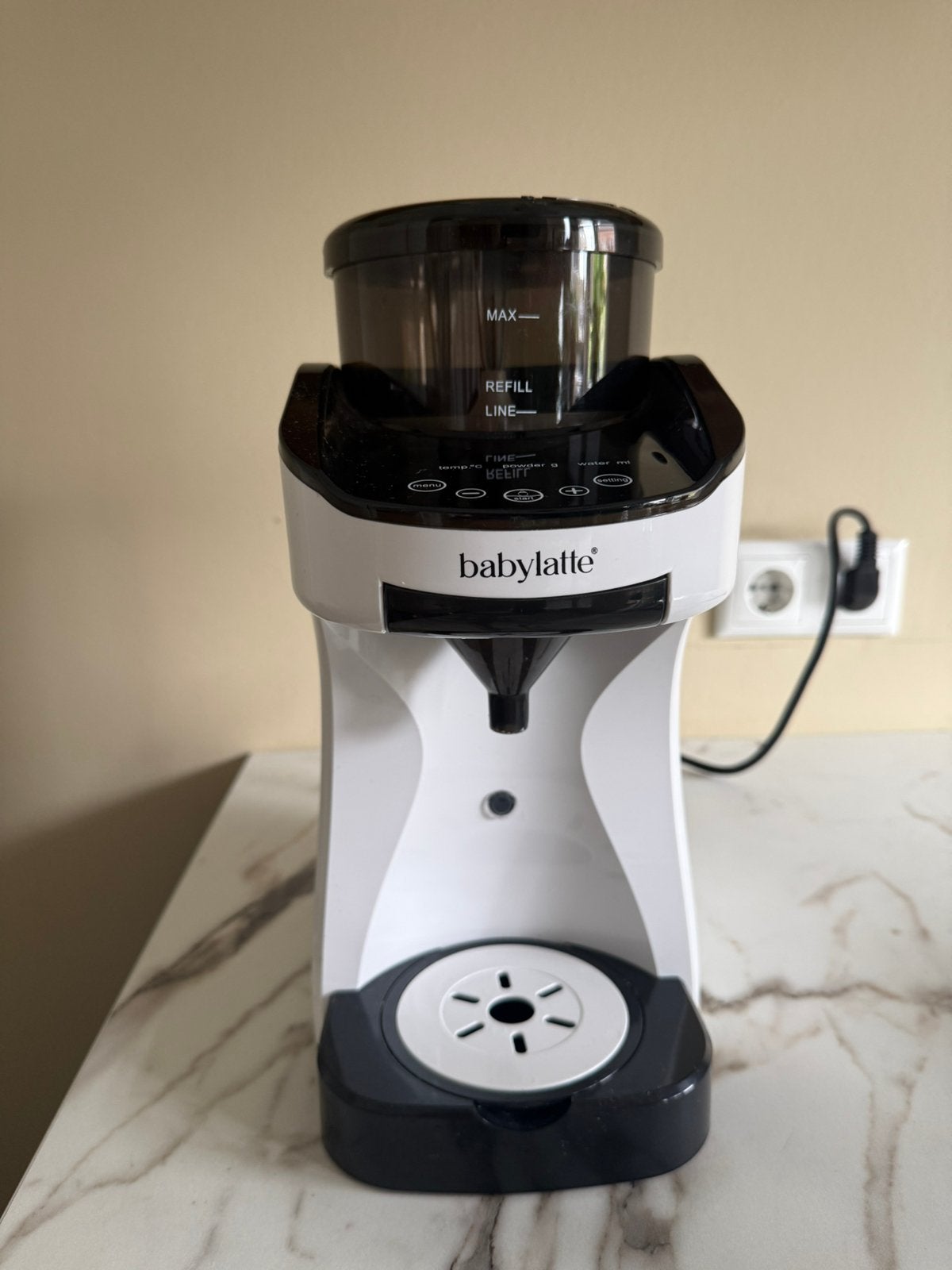 Babylatte PRO flesvoedingbereider, Automatisch, Overige merken, Ophalen of Verzenden, Zo goed als nieuw