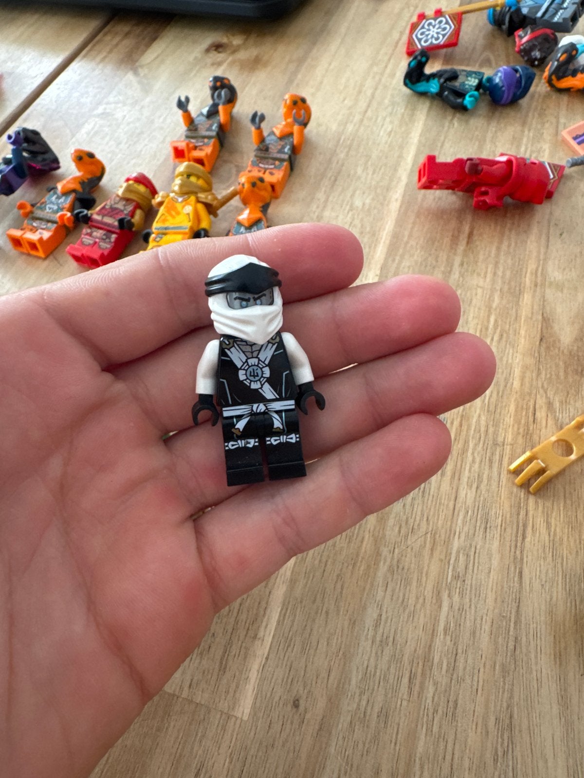 LEGO Ninjago minifiguur - Kai ZX (Zwart/Wit), Ophalen of Verzenden, Zo goed als nieuw, Overige merken