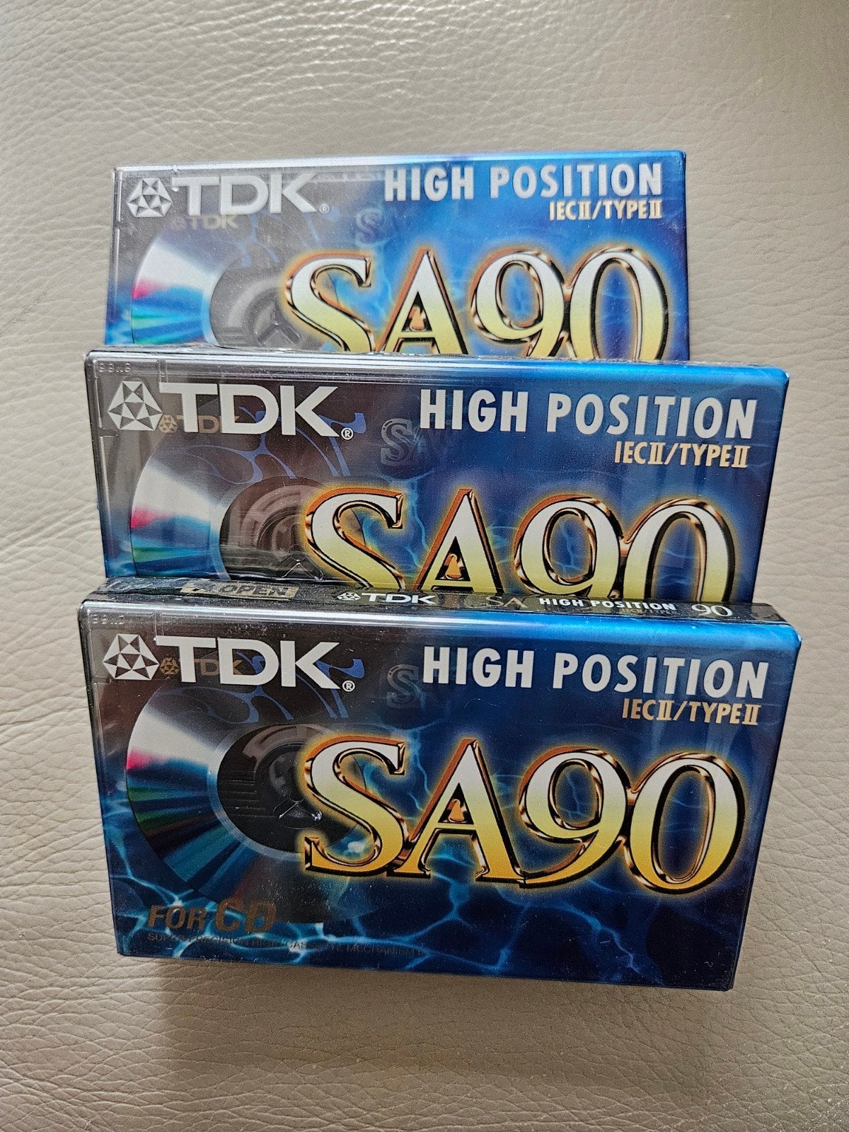 3x TDK SA90 High Position Cassettebandjes, 2 t/m 25 bandjes, Overige genres, Ophalen of Verzenden, Nieuw in verpakking