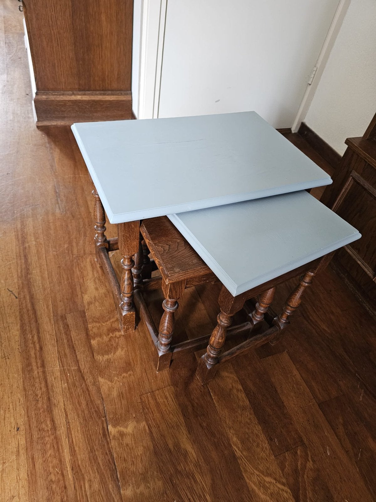 Set van 3 tafeltjes, Huis en Inrichting, Tafels | Salontafels, Ophalen, Gebruikt, Rond, 50 tot 100 cm