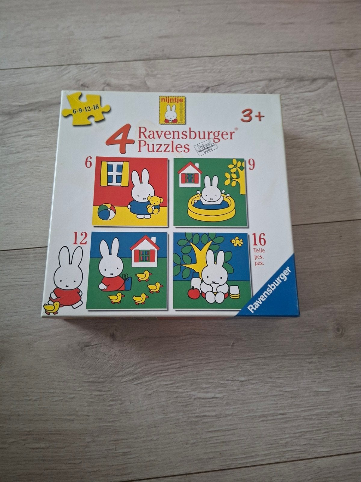 Nijntje Ravensburger Puzzels 4-in-1 (6, 9, 12, 16 stukjes), Ophalen of Verzenden, 10 tot 50 stukjes, Gebruikt, 2 tot 4 jaar