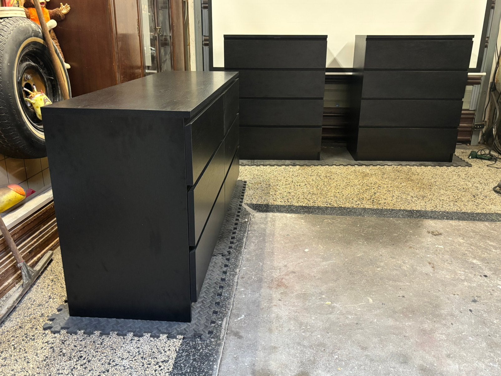 3x Jysk Limfjorden ladenkast zwart (lijkt op Ikea Malm), Gebruikt, Modern Ikea Malm Jysk Limfjorden, 3 of 4 laden, Minder dan 100 cm