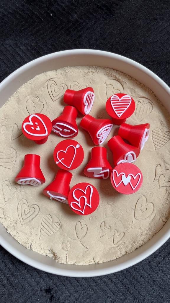 13 Hartjes Stempels voor Sensorisch Spelen - Zand & Klei, Kinderen en Baby's, Speelgoed | Educatief en Creatief, Nieuw, Ontdekken