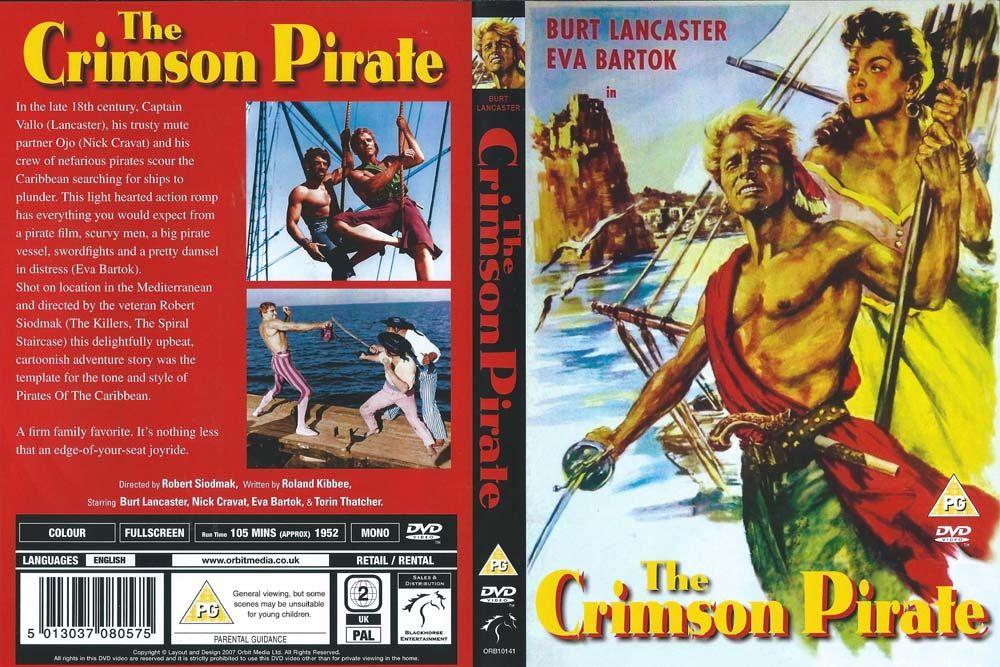 The Crimson Pirate 1952 DVD met Burt Lancaster, Nick, Alle leeftijden, Ophalen of Verzenden, Zo goed als nieuw, Actie en Avontuur