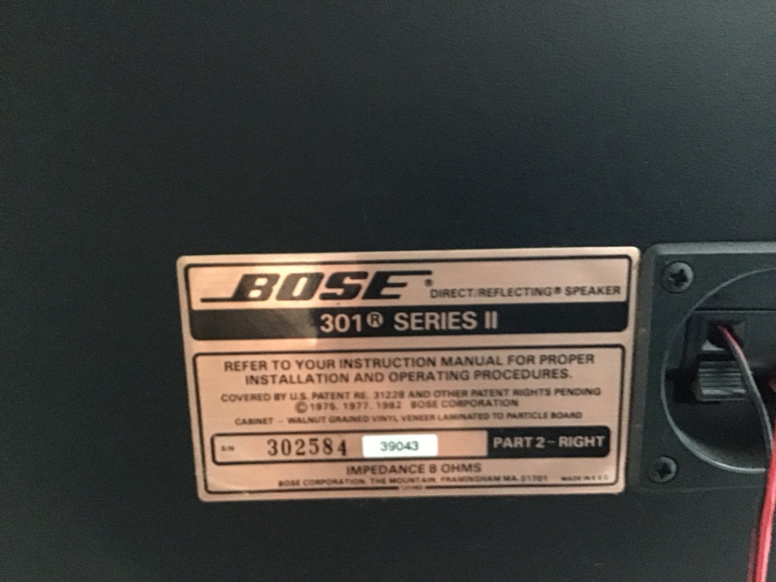 Bose 301 Series II Direct/Reflecting Speakers - Zwart, Gebruikt, Ophalen of Verzenden, 60 tot 120 watt, Bose