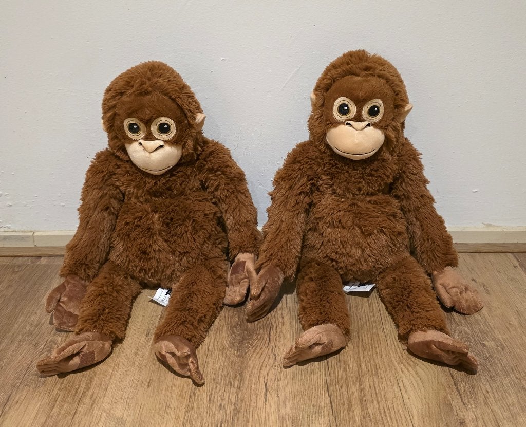 IKEA DJUNGELSKOG Pluchen Orang-Oetan - 2 stuks, Nieuw, Ophalen of Verzenden, Middelgroot (20 tot 80 cm), Met label