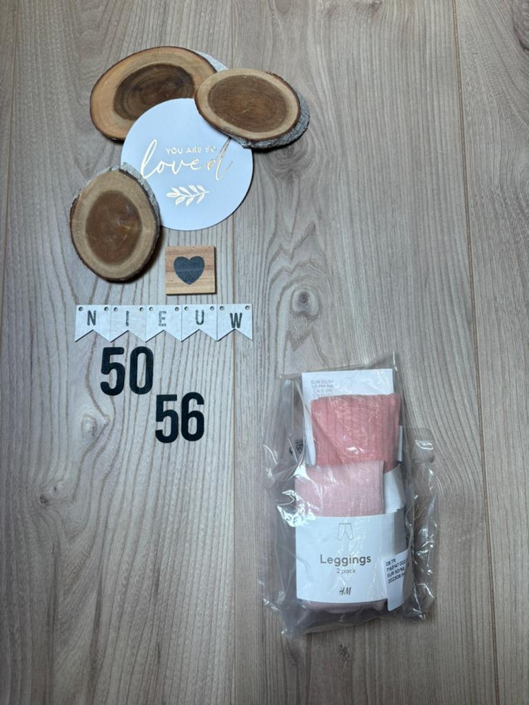 Baby meisje 2x maillot/legging zonder voetjes h&m maat 50/56, Kinderen en Baby's, Babykleding | Maat 50, Ophalen of Verzenden