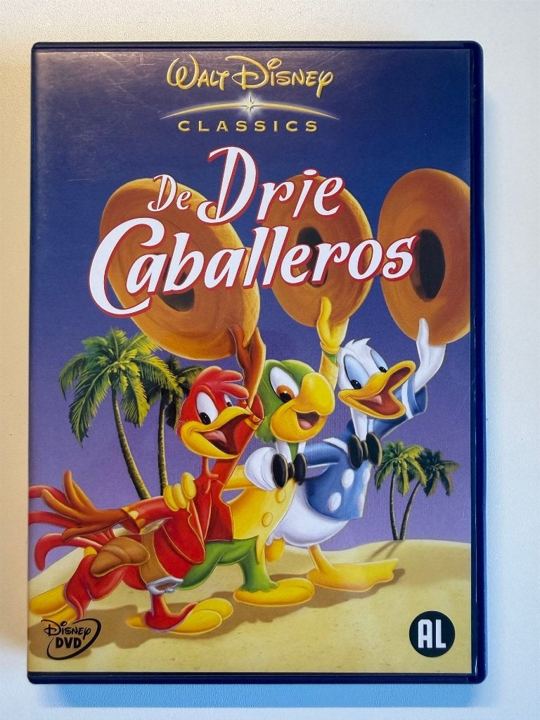 De Drie Caballeros (1944) DVD | Actie 5=4, Alle leeftijden, Ophalen of Verzenden, Zo goed als nieuw, Amerikaans