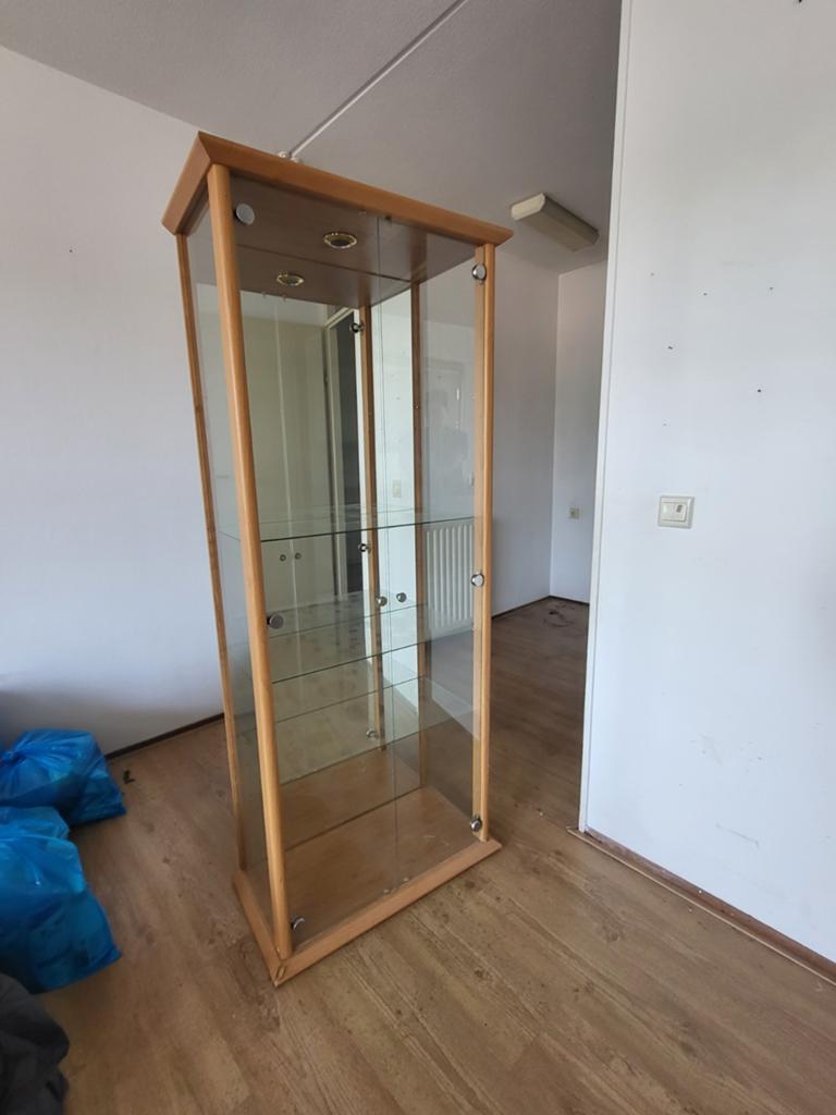 Vitrinekast gratis op te halen, Ophalen, Gebruikt, 50 tot 100 cm, 150 tot 200 cm