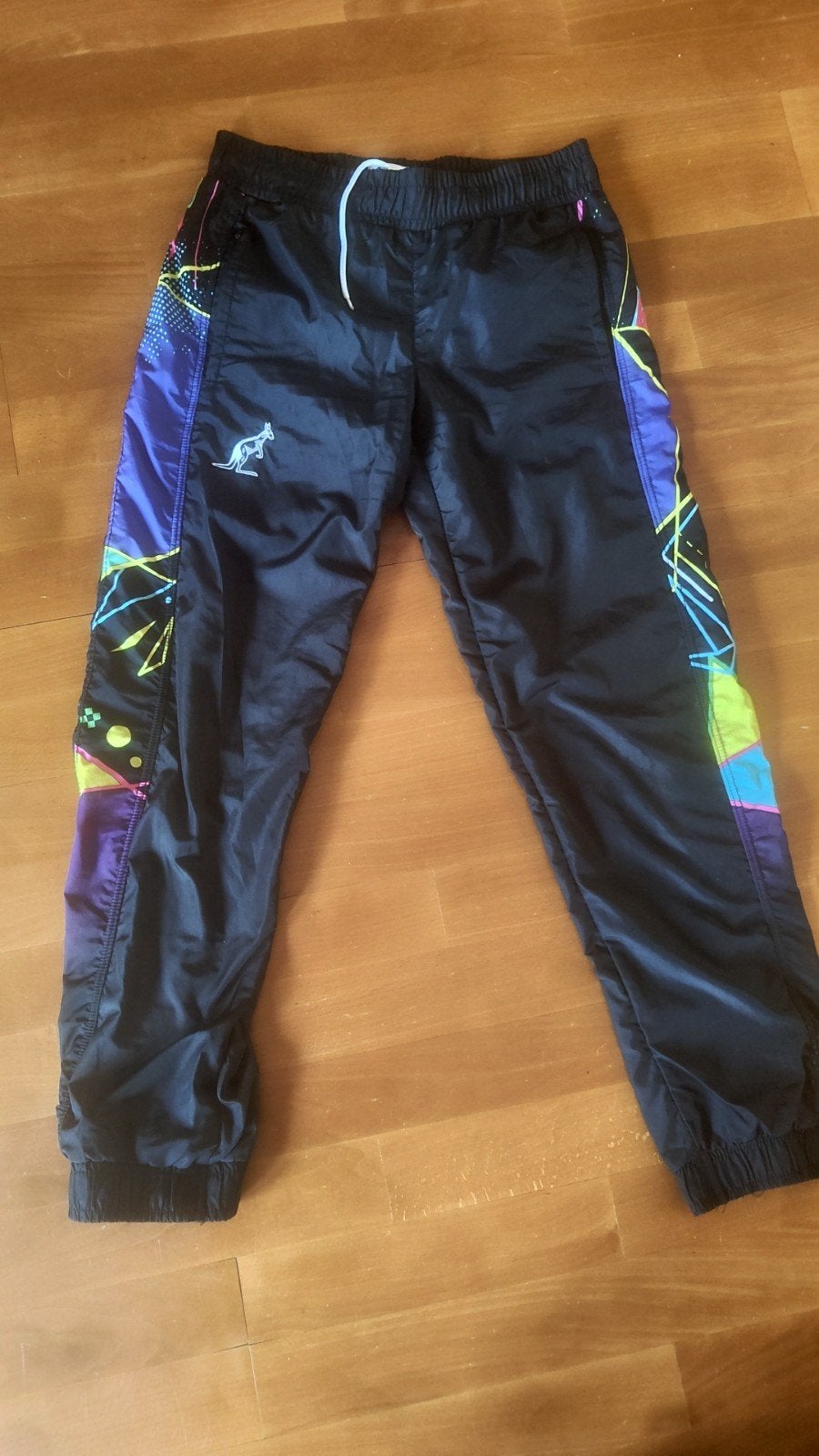 Zwarte Australian Broek met Retro Print - Maat XS, Kleding | Dames, Australian, Zwart, Ophalen of Verzenden, Zo goed als nieuw