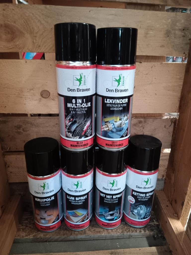 Den Braven Maintenance Sprays: 6-in-1, Lekvinder, Kruipolie,, Ophalen of Verzenden