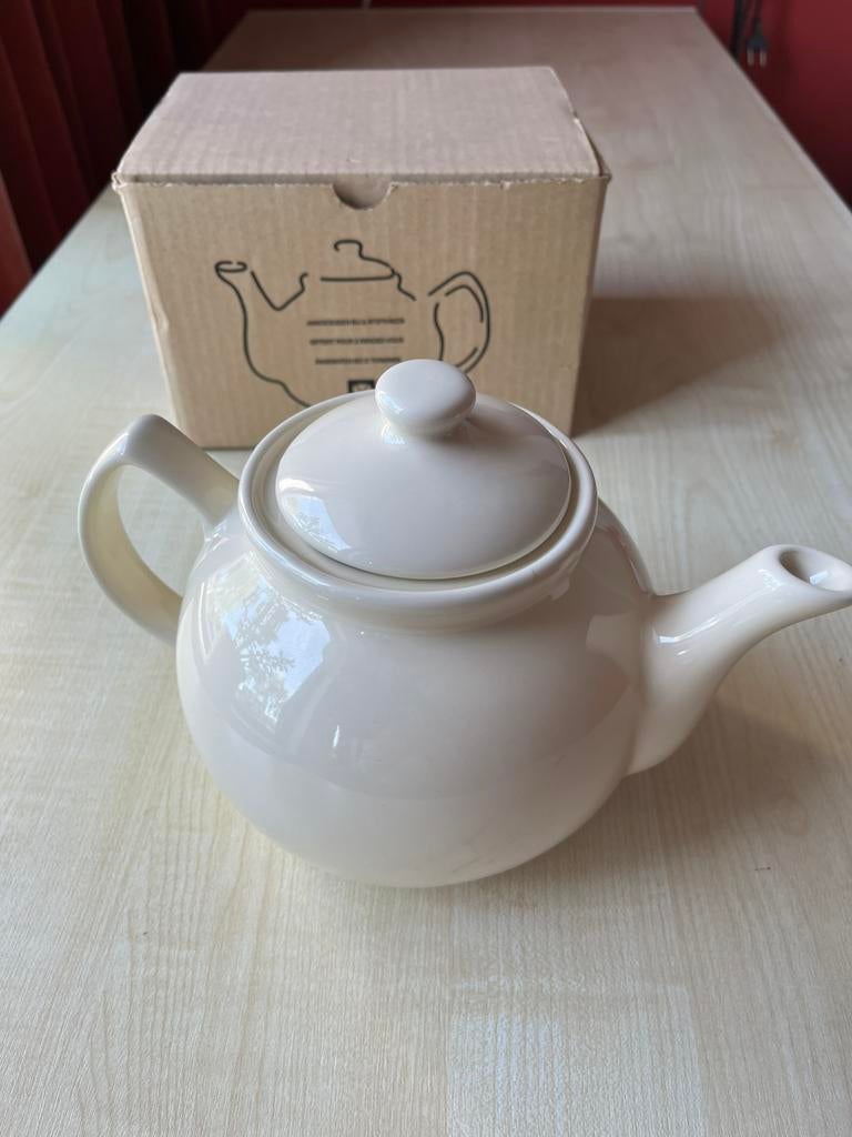 Theepot wit van steen, Huis en Inrichting, Keuken | Servies, Ophalen, Overige typen, Nieuw, Overige stijlen