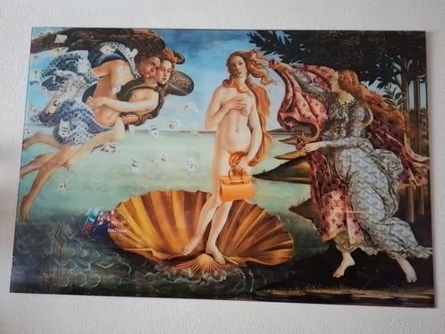 Glasschilderij Birth of Venus (Pop Luxe Edition) 150x100 cm, Antiek en Kunst, Ophalen