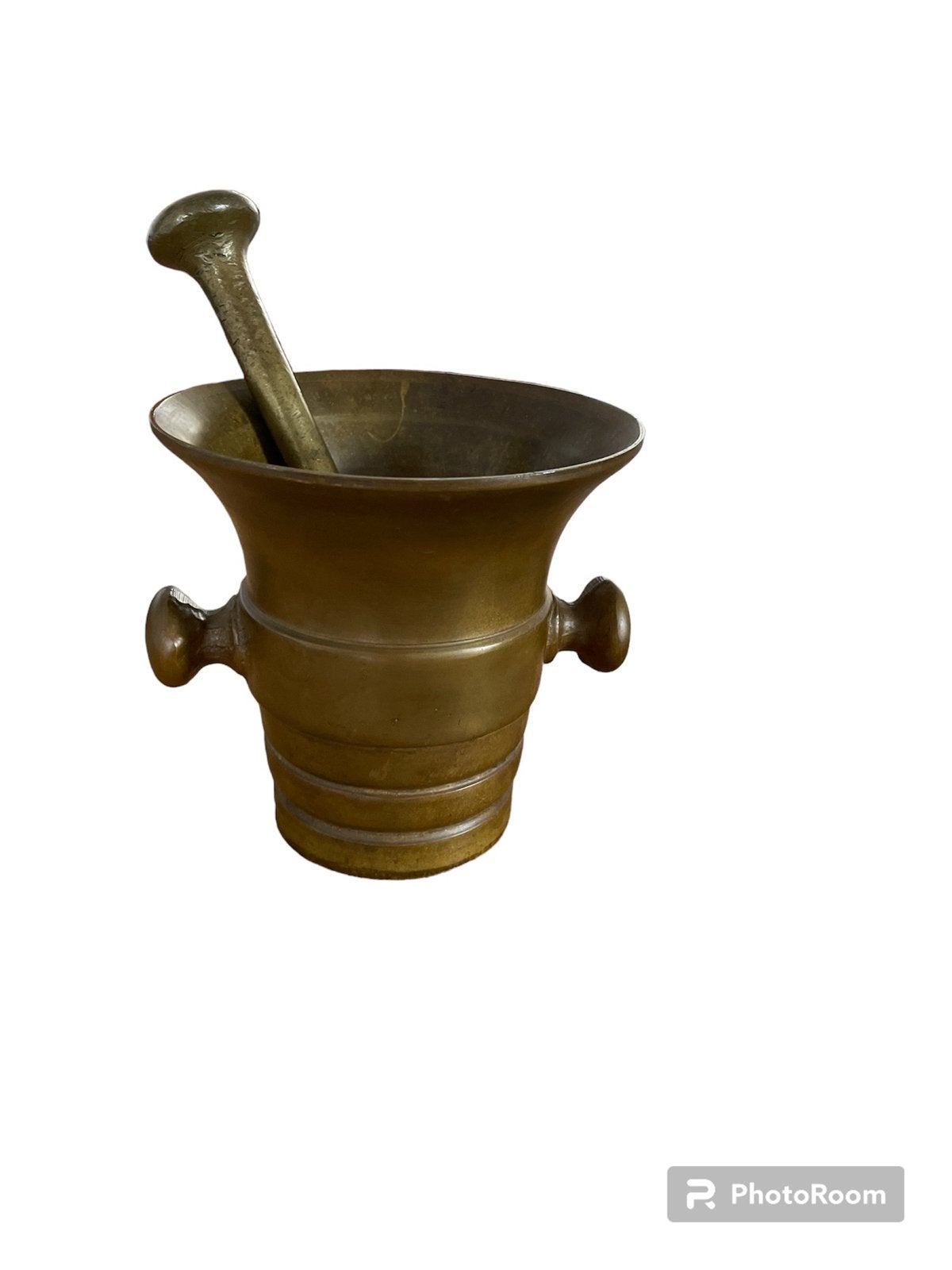 Antieke Bronzen Vijzel met Stamper - IJzel, Antiek en Kunst, Ophalen of Verzenden, Brons