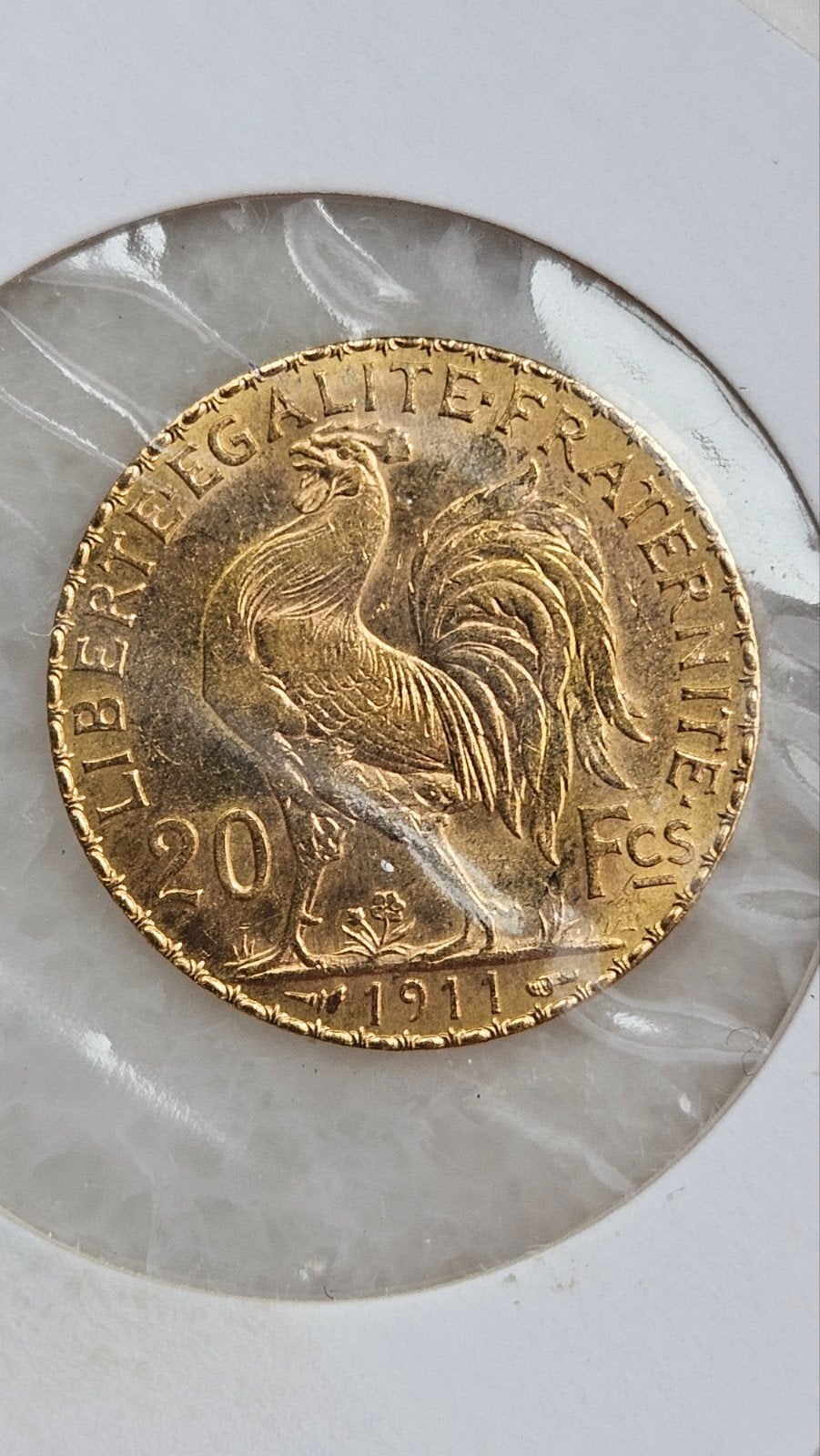Gouden 20 francs 1911, Ophalen of Verzenden, Goud