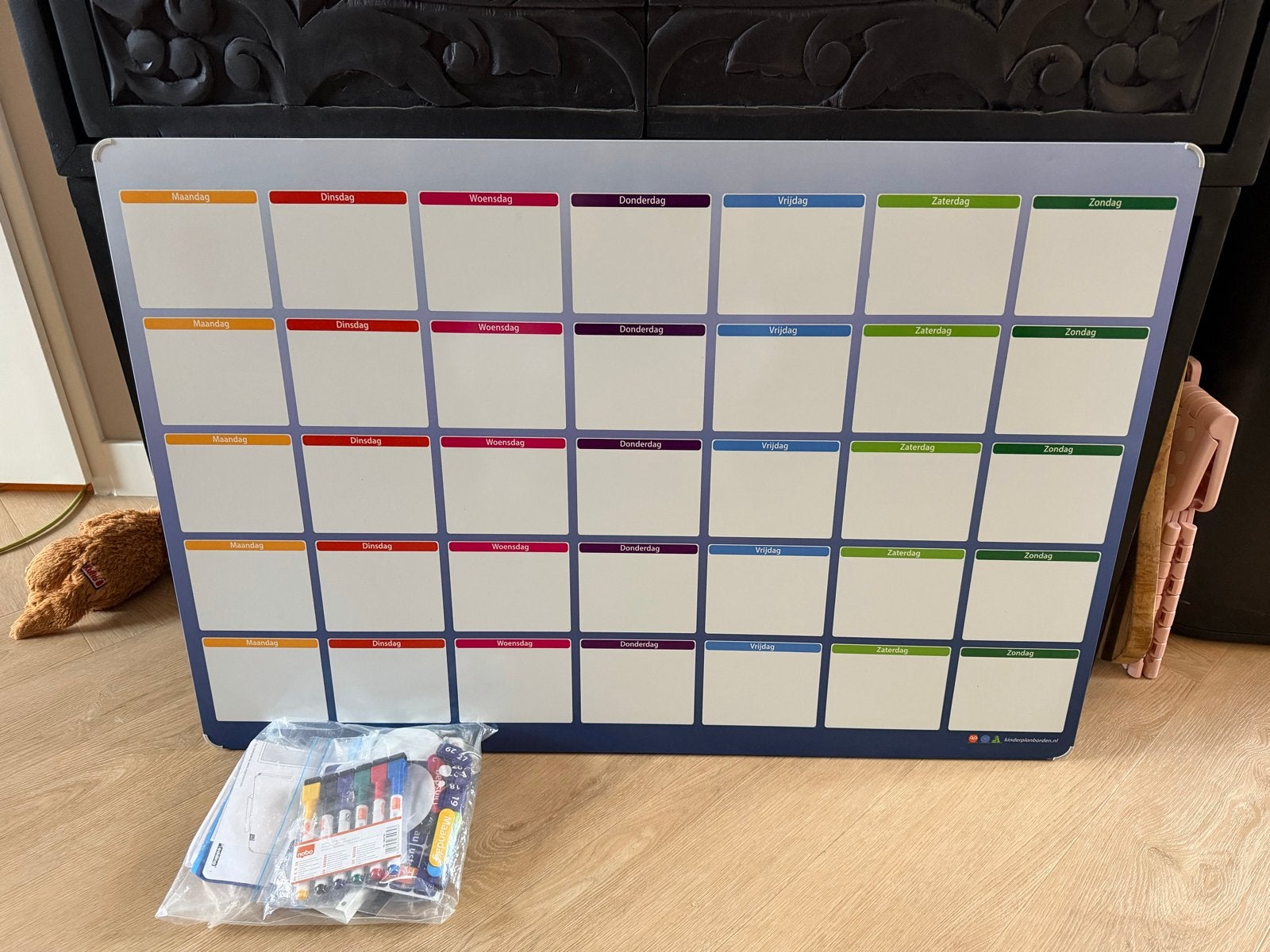 Kinderplanbord, Ophalen, Dagkalender, Gebruikt