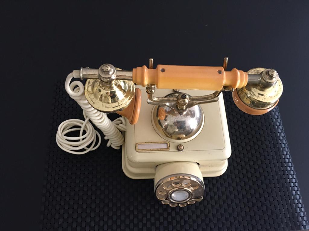 Vintage Draaischijf Telefoon - Cremewit jaren 60, Antiek en Kunst, Ophalen of Verzenden