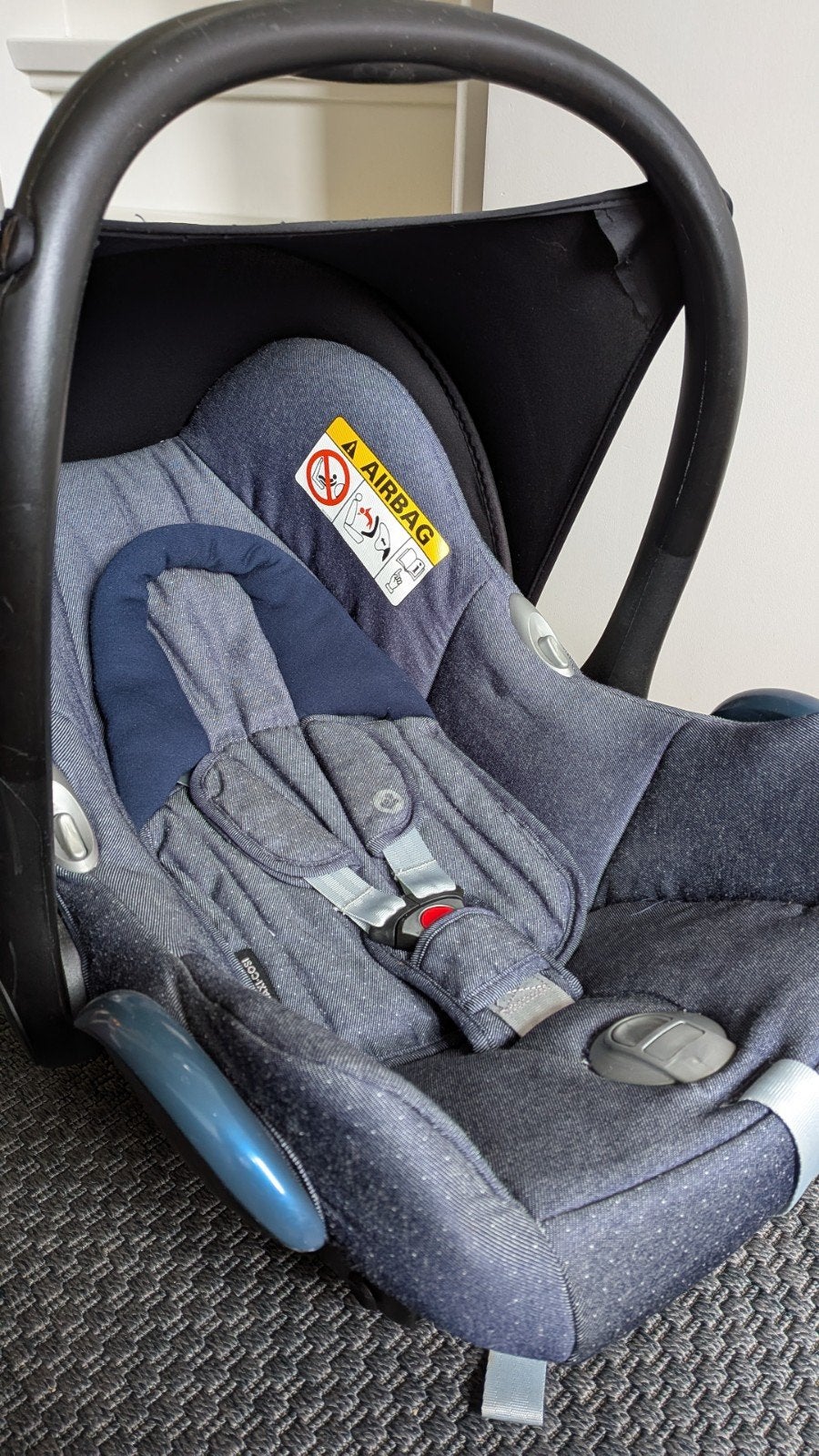 Maxi Cosi CabrioFix autostoeltje - Sparkle Blue, Kinderen en Baby's, Autostoeltjes, Ophalen, Autogordel of Isofix, Gebruikt, Zijbescherming