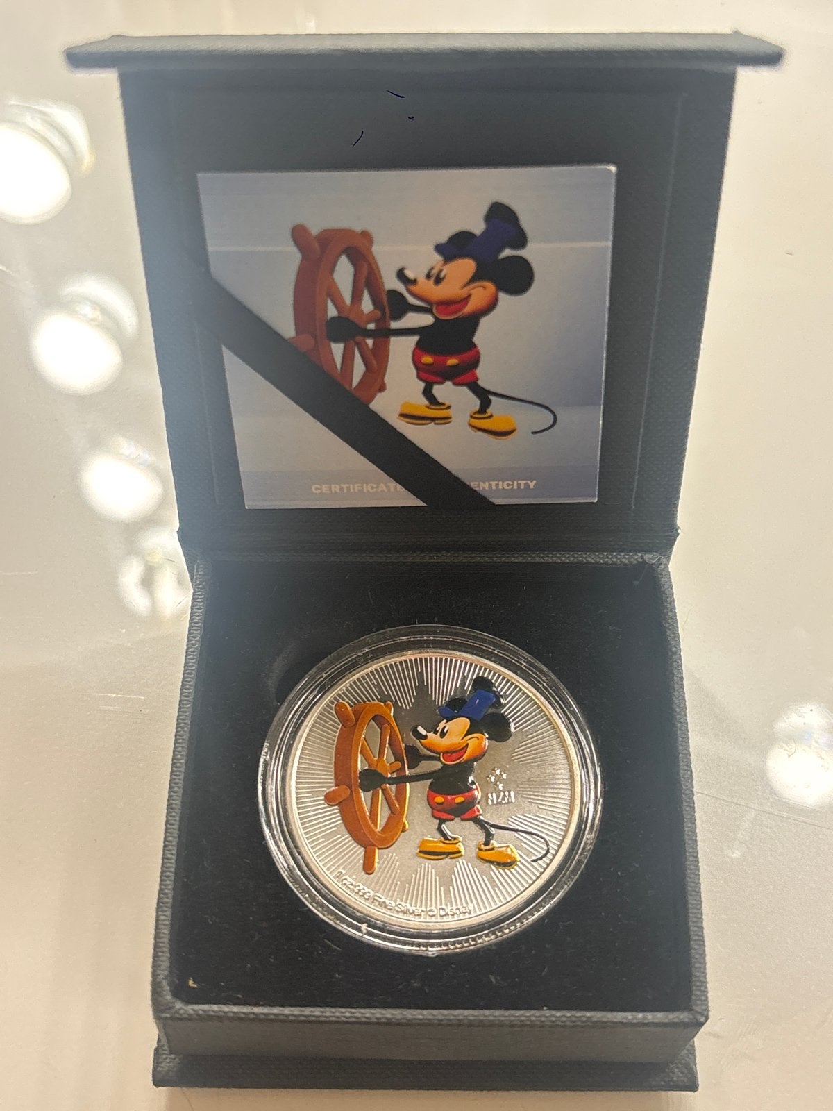 Zeldzame Disney Mickey Mouse Zilveren Munt 2017 - Niue, Postzegels en Munten, Ophalen, Setje, Zilver
