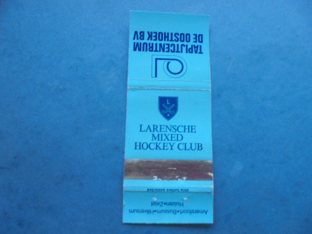 Oud luciferetiket LARENSE Hockey Club Bussum-Huizen-Zeist, Verzamelen, Rookartikelen, Aanstekers en Luciferdoosjes, Ophalen of Verzenden