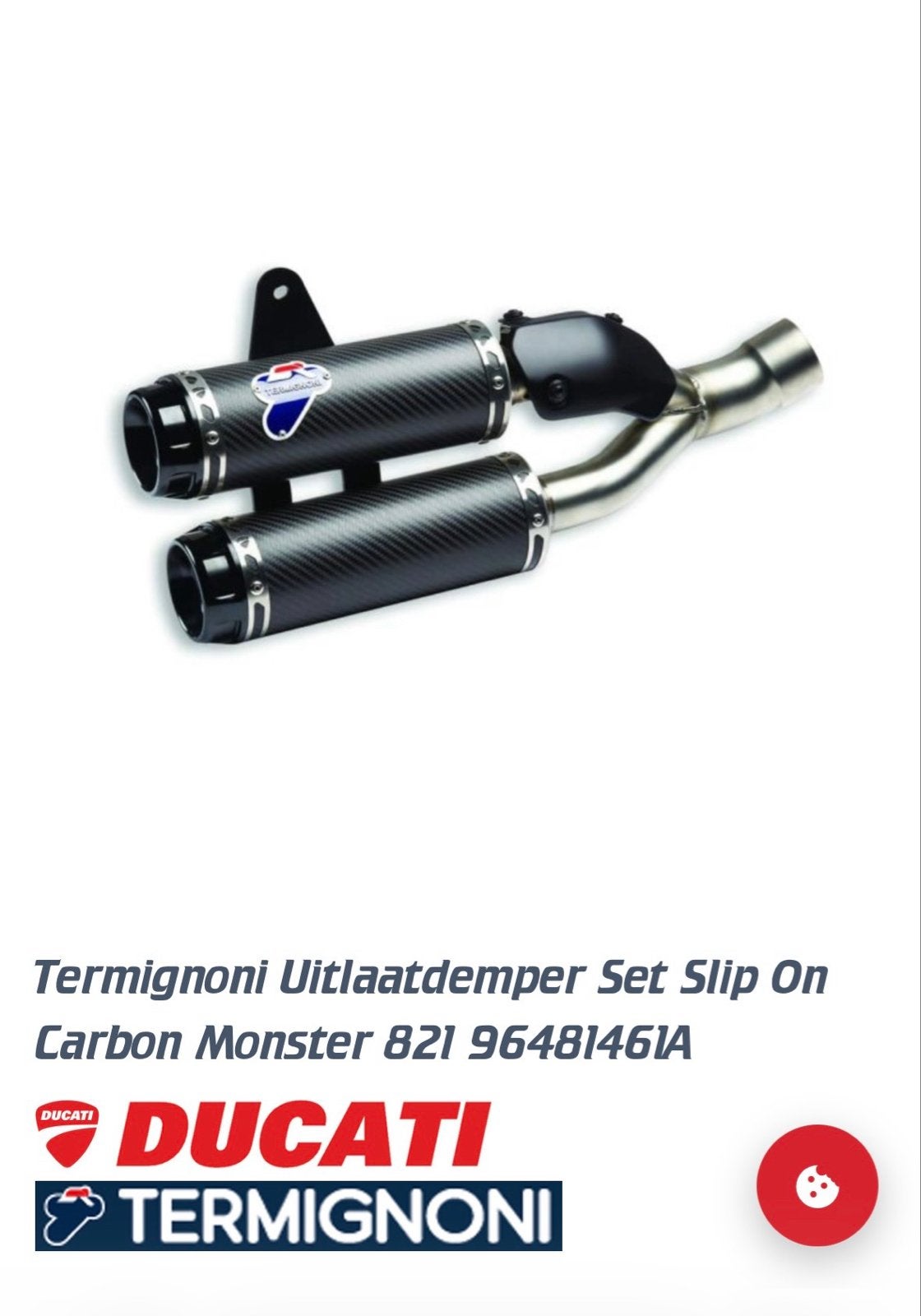 Termignoni Uitlaatdemper Carbon Ducati Monster 821, Ophalen of Verzenden, Nieuw