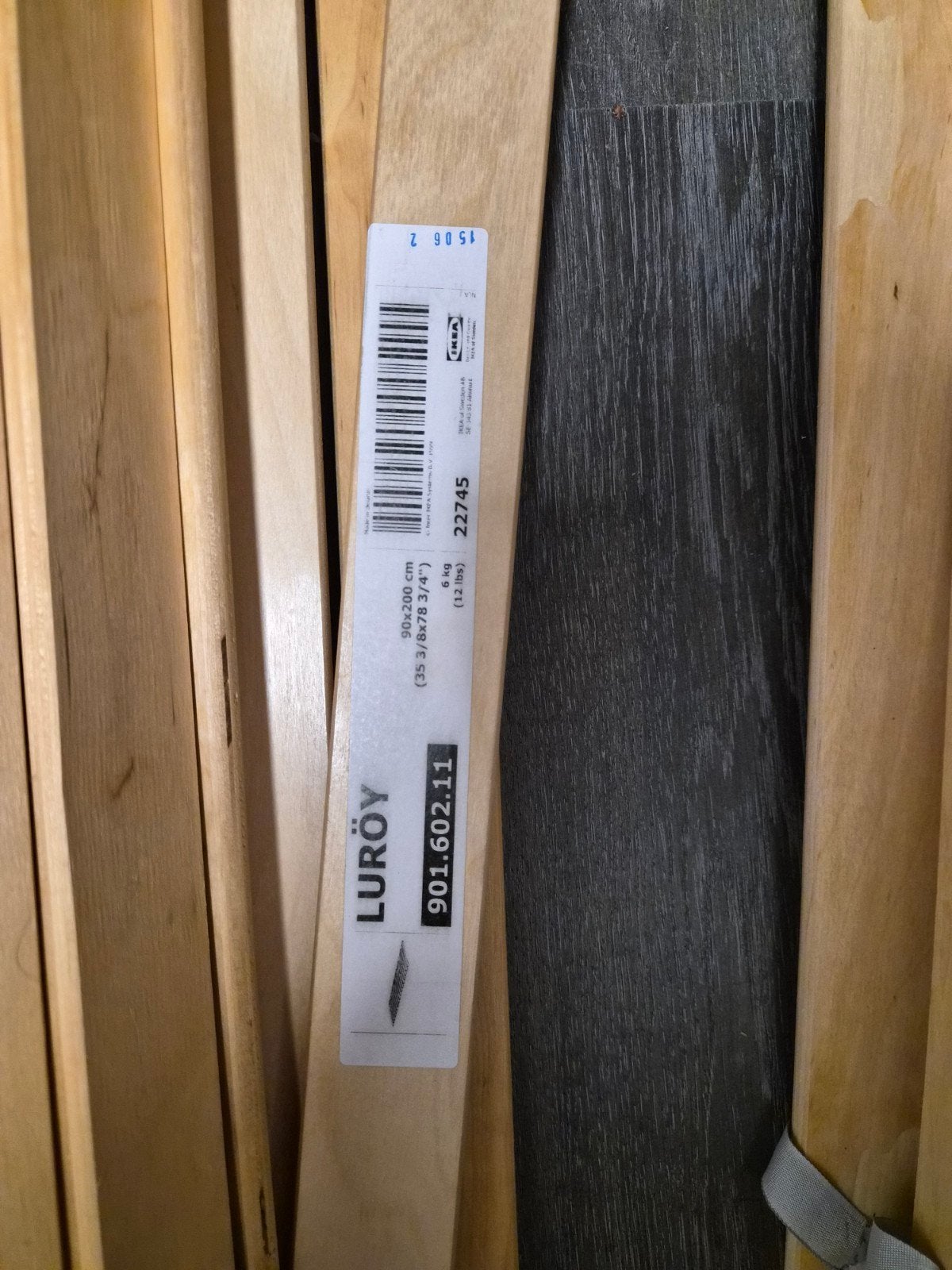 IKEA LURÖY Lattenbodem 90x200 cm, Ophalen, 85 tot 100 cm, Gebruikt, Lattenbodem