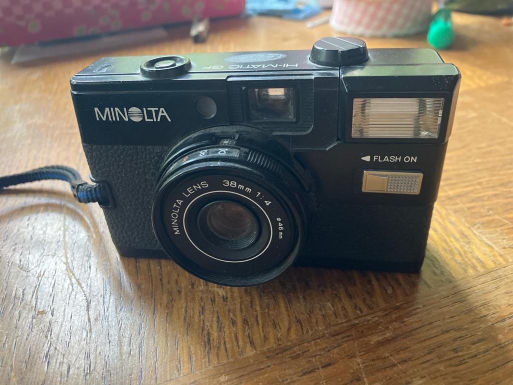 Minolta Hi-Matic GF Compact Camera - Vintage Analoog, Audio, Tv en Foto, Fotocamera's Analoog, Ophalen of Verzenden, Gebruikt