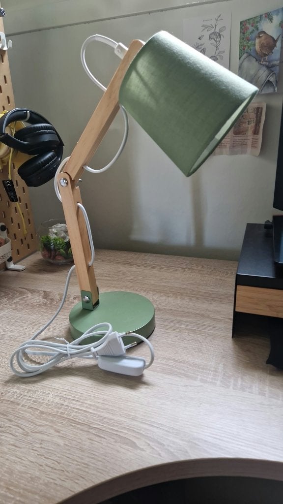Bureau Lamp  Lichtgroene Olaf van Leenbakker, Huis en Inrichting, Bureaulamp, Scandinavisch, Groen, Verzenden
