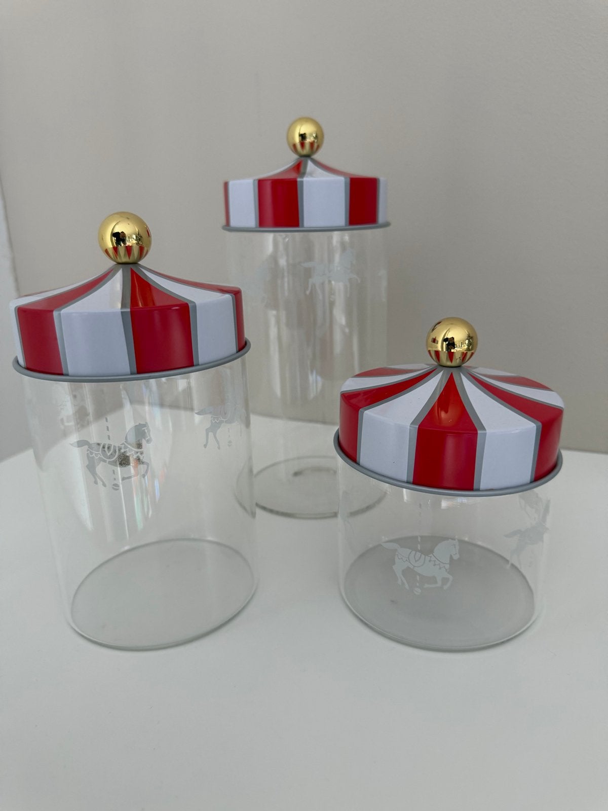 Snoeppotten Circus Thema - Set van 3, Ophalen, Meerkleurig, Overige stijlen, Zo goed als nieuw
