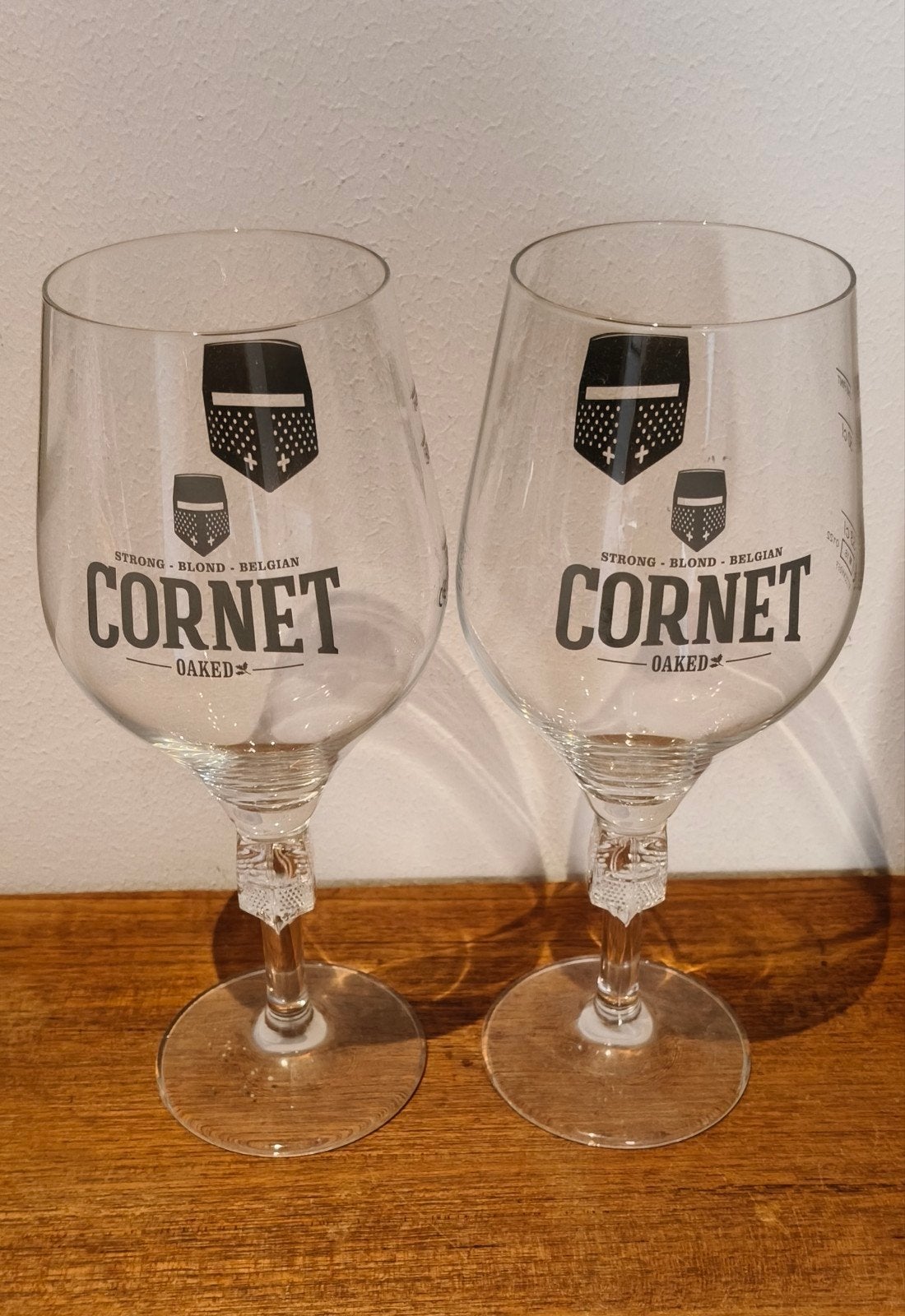 Cornet bierglazen, Ophalen of Verzenden, Zo goed als nieuw, Glas