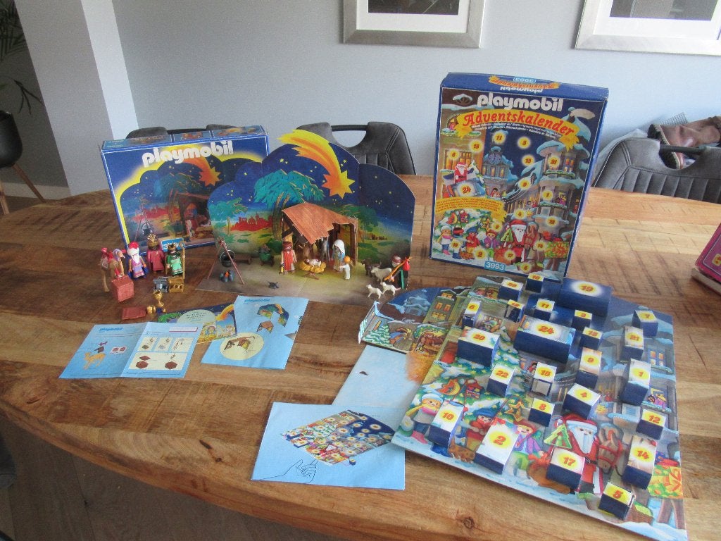 Vintage Playmobil 3993 adventskalender 3996 3997 Kerststal, Ophalen of Verzenden, Zo goed als nieuw