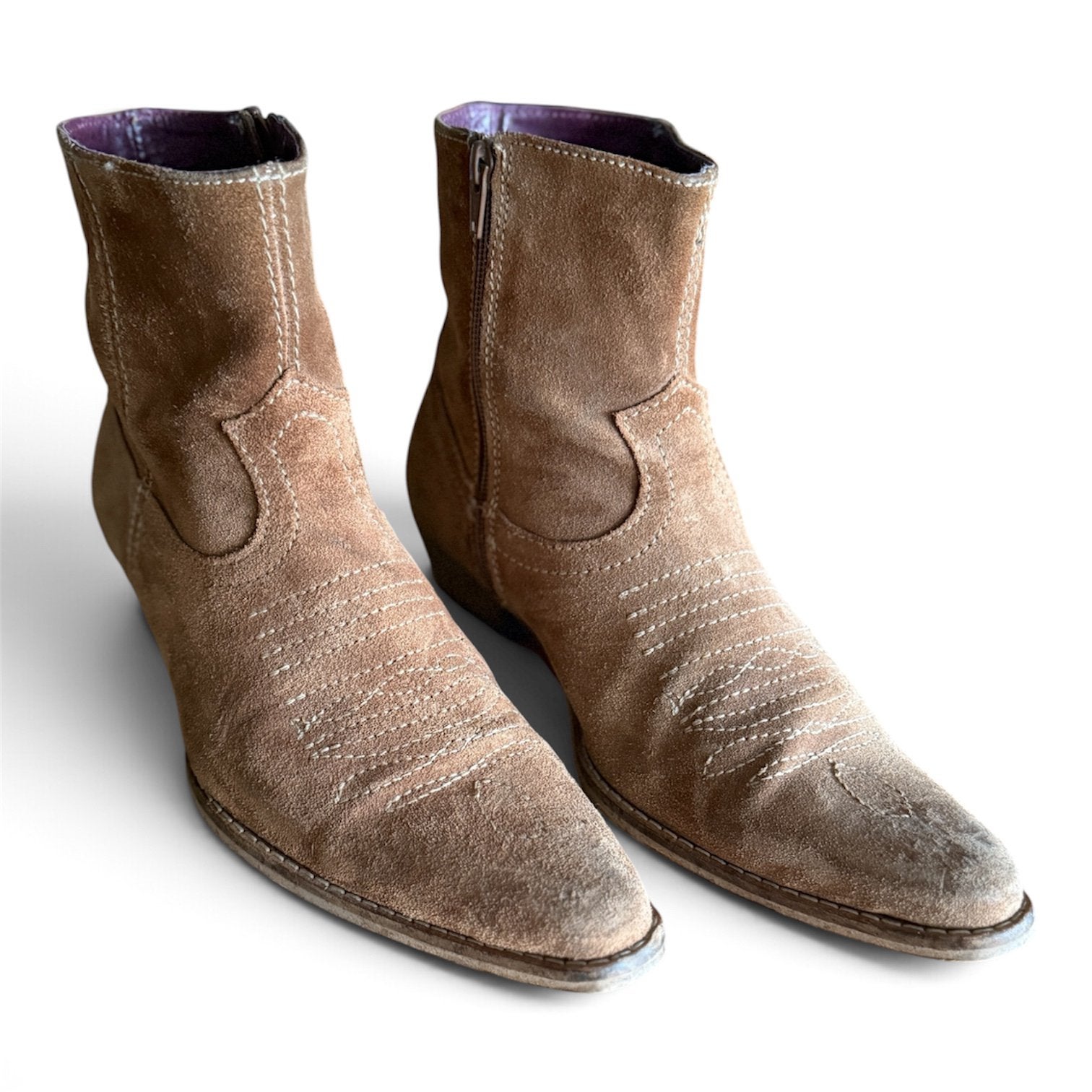 Cowboy boots suède bruin maat 42, Ophalen of Verzenden, Zo goed als nieuw, Bruin, Boots