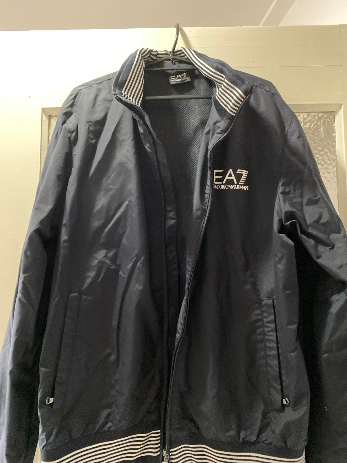 EA7 Emporio Armani Windjack - Maat L, Kleding | Heren, Ophalen, Zo goed als nieuw, Maat 52/54 (L), Blauw