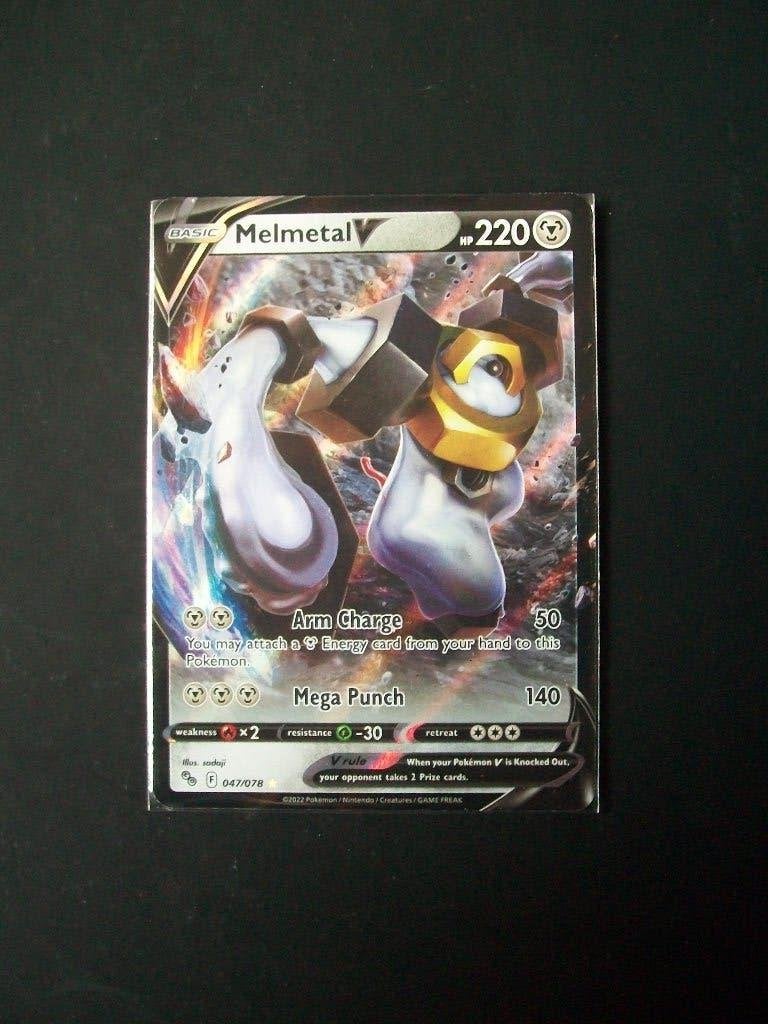 3129: Nieuwe Pokemon GO Kaart MELMETAL V HP 220 (047/078), Verzenden, Nieuw, Losse kaart, Foil