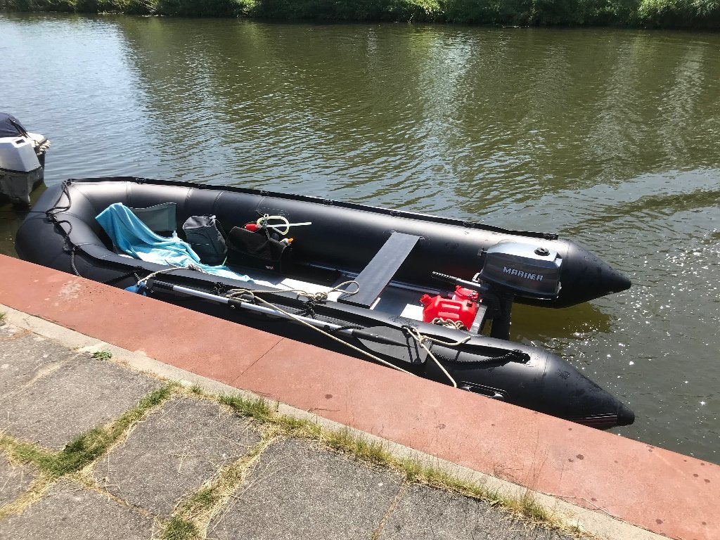 Aluminium bodem rubberboot, Watersport en Boten, Bootonderdelen, Ophalen, Gebruikt, Overige typen, Motorboot