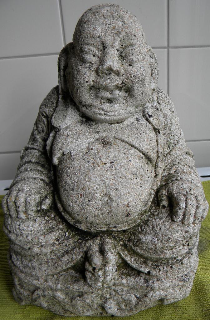 BOEDDHA BEELD MASSIEF BETON, GEWICHT 4,5 KG., Ophalen of Verzenden, Gebruikt