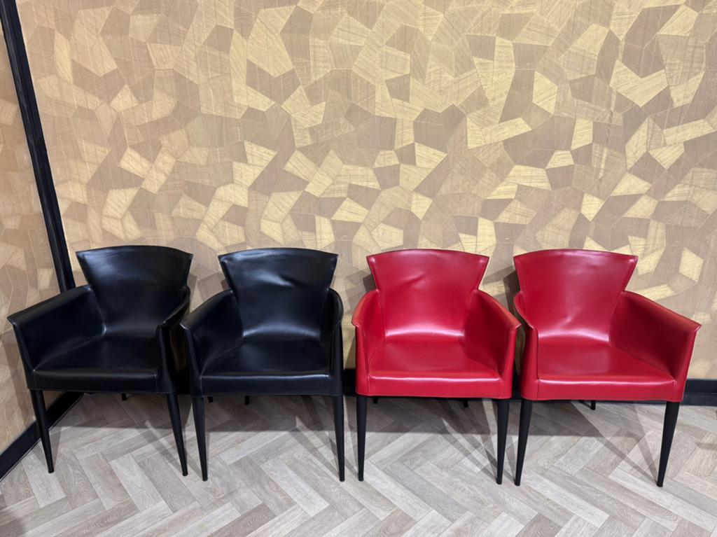 4x Matteo Grassi Vela armchairs, Minder dan 75 cm, Ophalen of Verzenden, Zo goed als nieuw, 50 tot 75 cm
