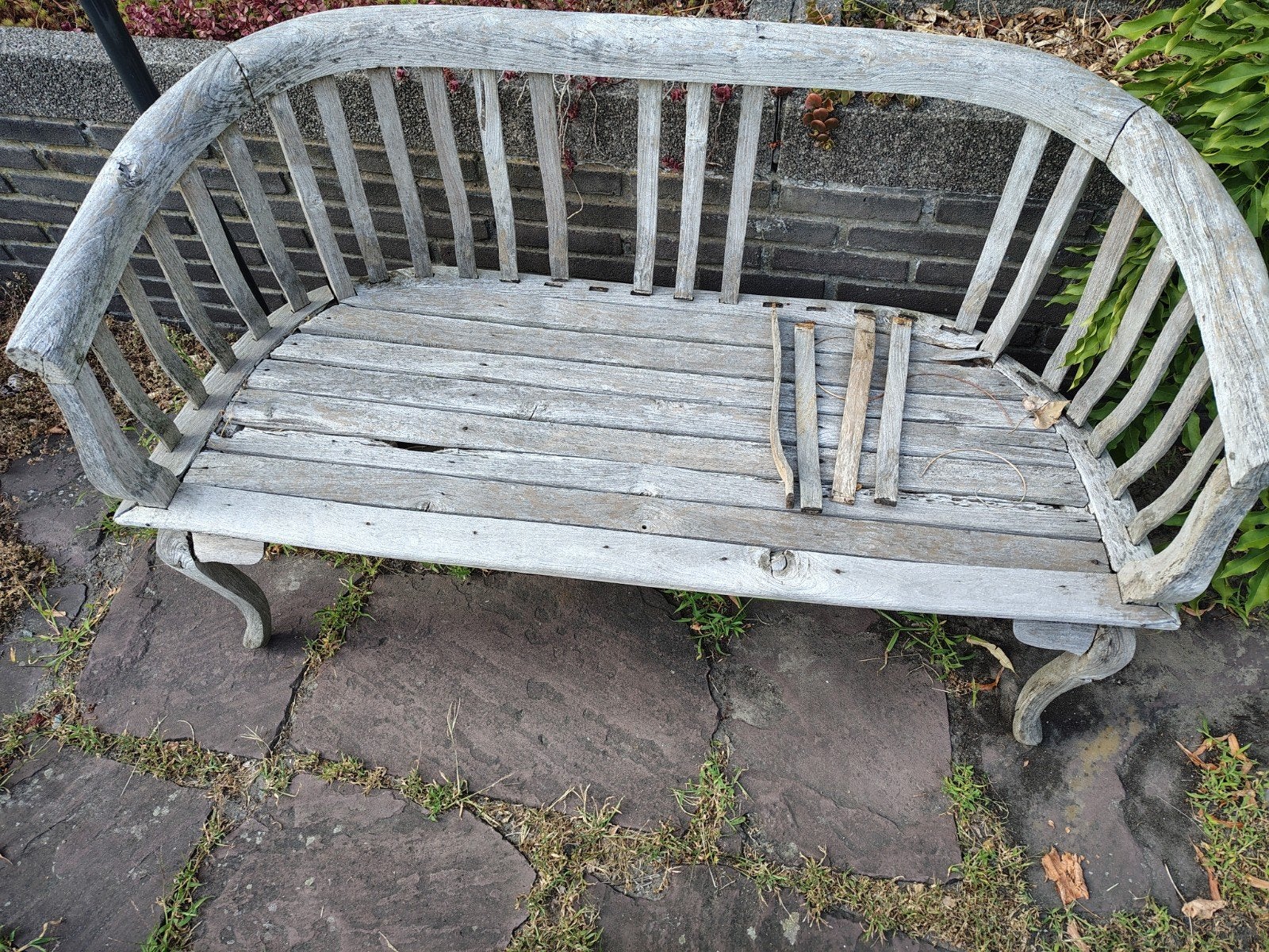 Houten tuinbank - opknapper, Ophalen of Verzenden, Gebruikt, Hout