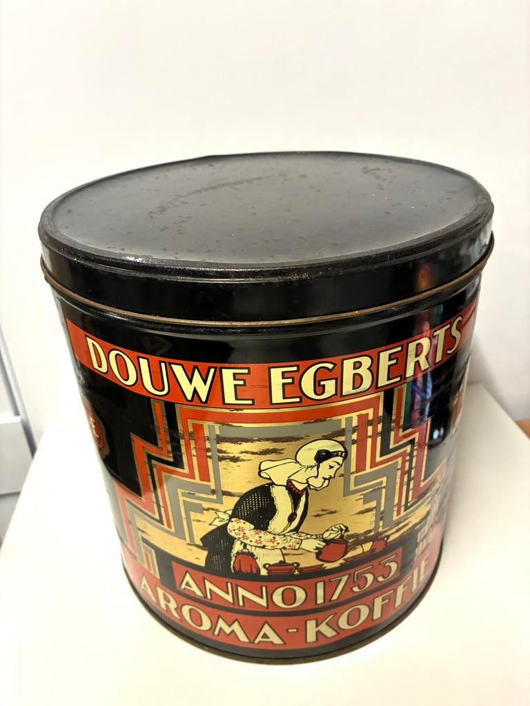 Prachtig vintage Douwe Egberts blik groot, Verzamelen, Blikken, Ophalen of Verzenden, Zo goed als nieuw, Koffie, Douwe Egberts
