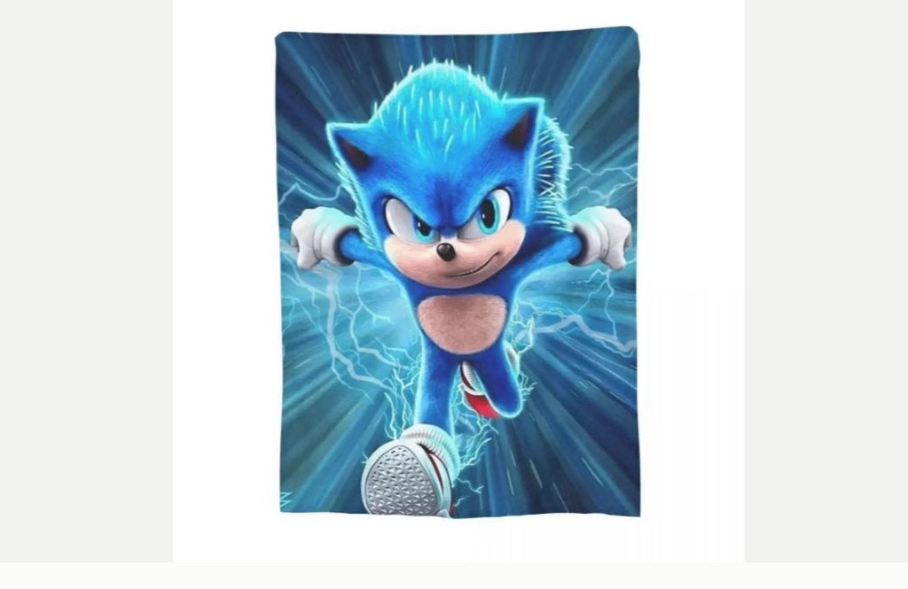 Prachtige zachte pluche deken - Sonic The Hedgehog, Ophalen of Verzenden, Nieuw, Overige typen